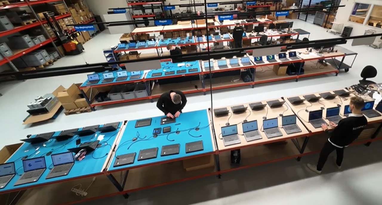 Overhead view of the Scandic IT processing facility in Aalborg